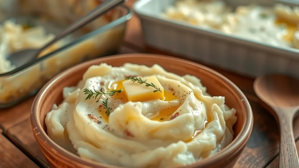 Smashed potatis i ugn hemma